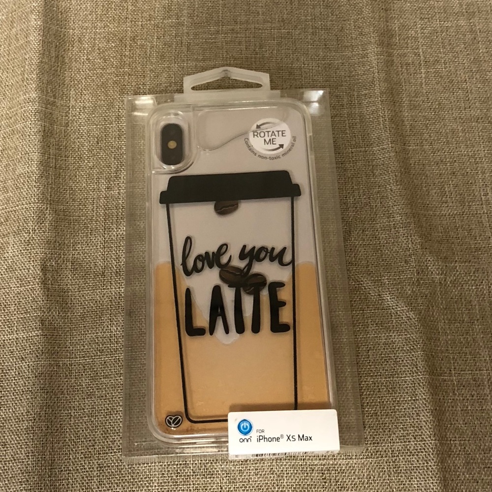 Onn iPhone Cellphone Case Xs Max love you latte